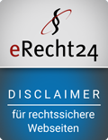 eRecht24 Disclaimer Siegel